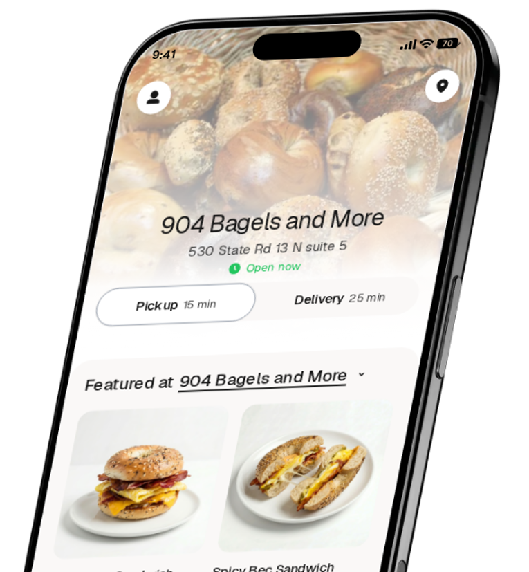 904 Bagels and More app preview